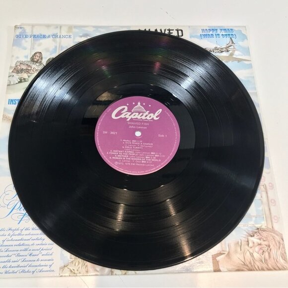 SHAVED Fish John Lennon Ono Music 1975 Vinyl Record Vintage Tested - Picture 2 of 5